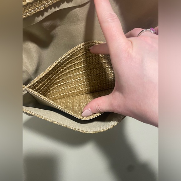 Shein Raffia Double Chain Strap Shoulder Purse - Picture 2 of 4